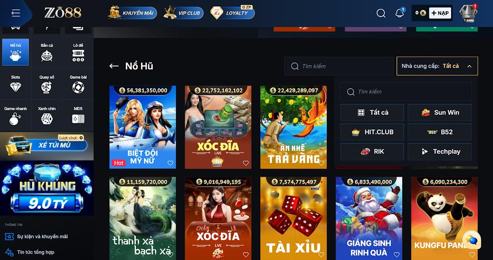 Những ưu điểm khi chơi nổ hũ đổi thưởng Zo88