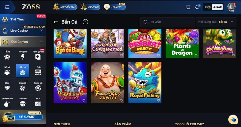 Game Bắn Cá Ocean King Zo88
